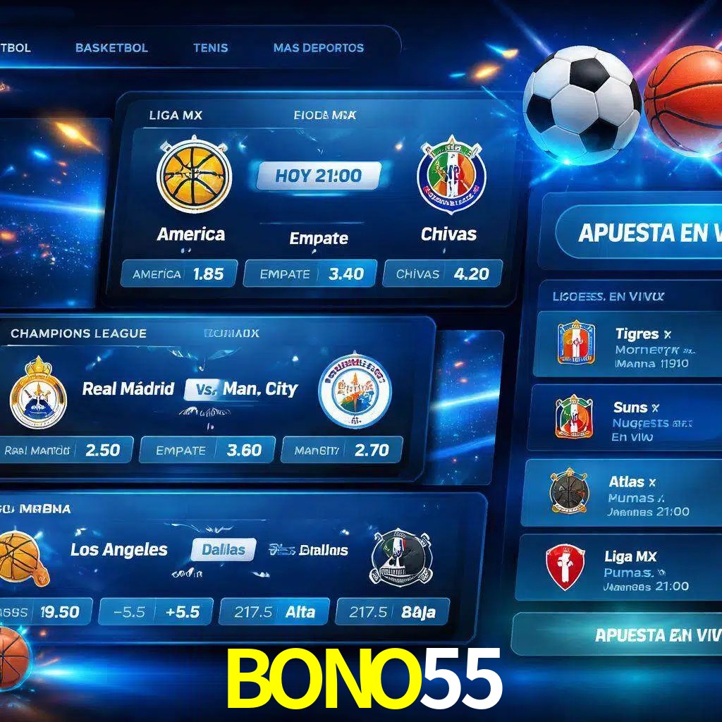 Mercados de apuestas deportivas BONO55 para jugadores en México