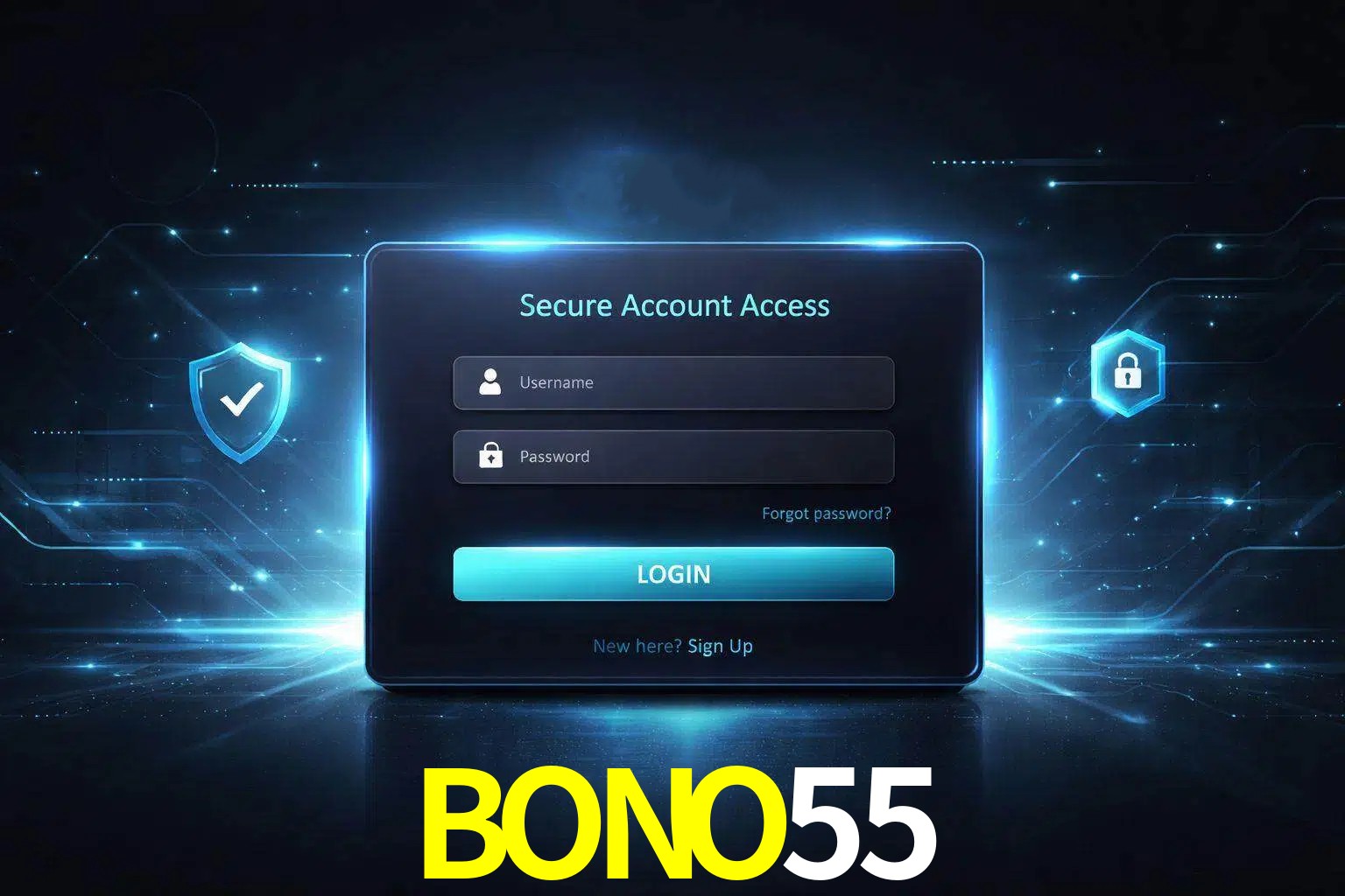 Pantalla de inicio de sesión de cuenta BONO55 para usuarios en México