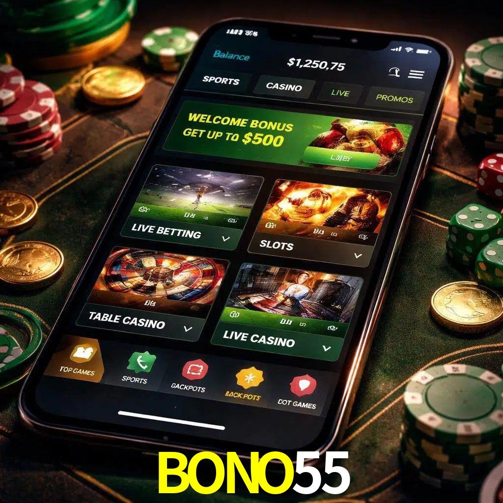Diseño de juegos móviles BONO55 para usuarios en México